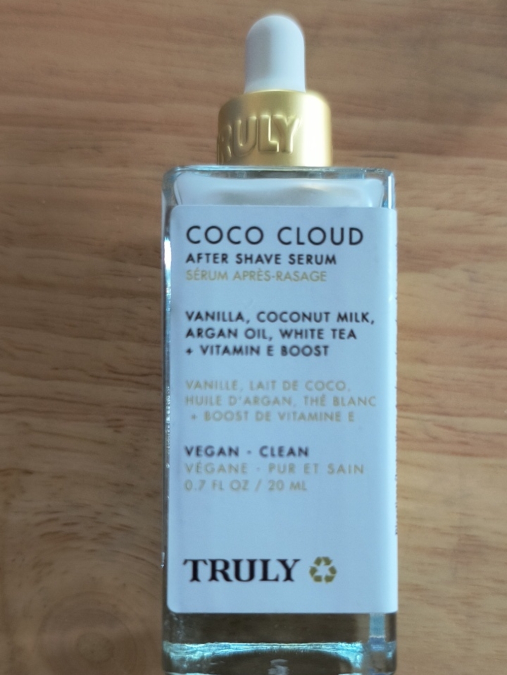 TRULY Coco Cloud After Shave Serum – White & Gold Dropper